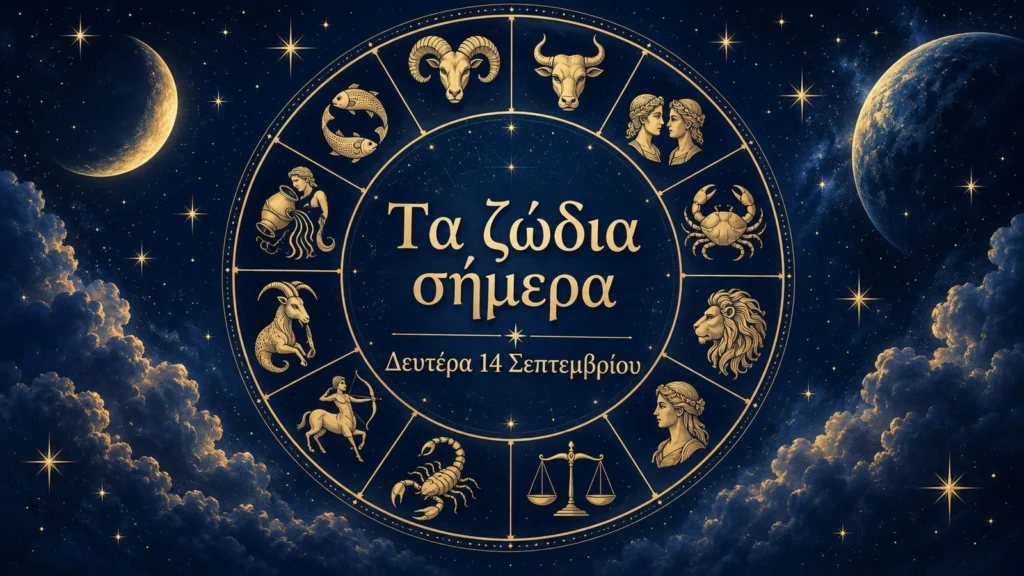 symvolikos zodiakos kyklos se mple kai chryso gia deftera 14 septemvriou