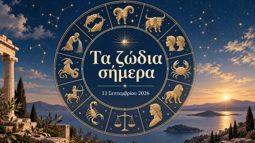 symvolikos zodiakos kyklos me chrysa zodia kai titlo ta zodia simera