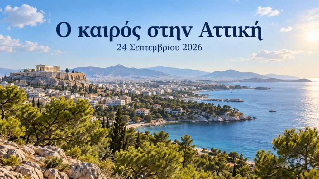 symvoliki apeikonisi tis attikis me ilio kai liga synnefa