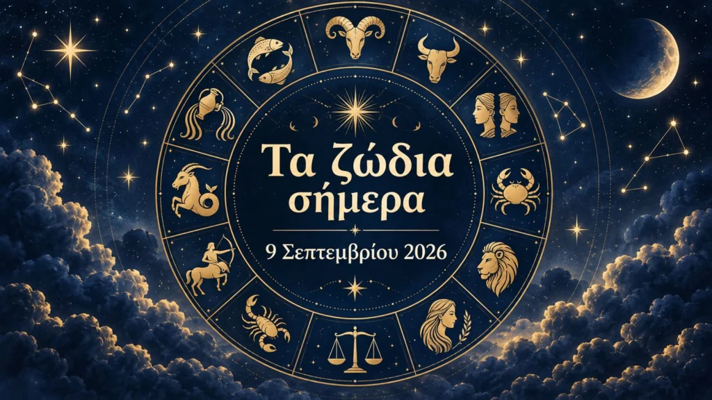 symvolikos zodiakos kyklos me dodeka zodia kai titlo ta zodia simera